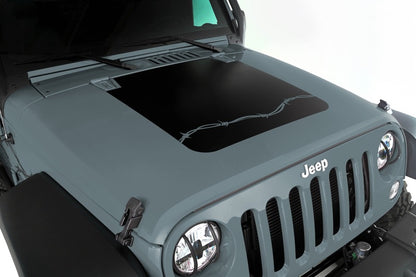 Rugged Ridge Hood Decal Barbed Wire 07-18 Jeep Wrangler