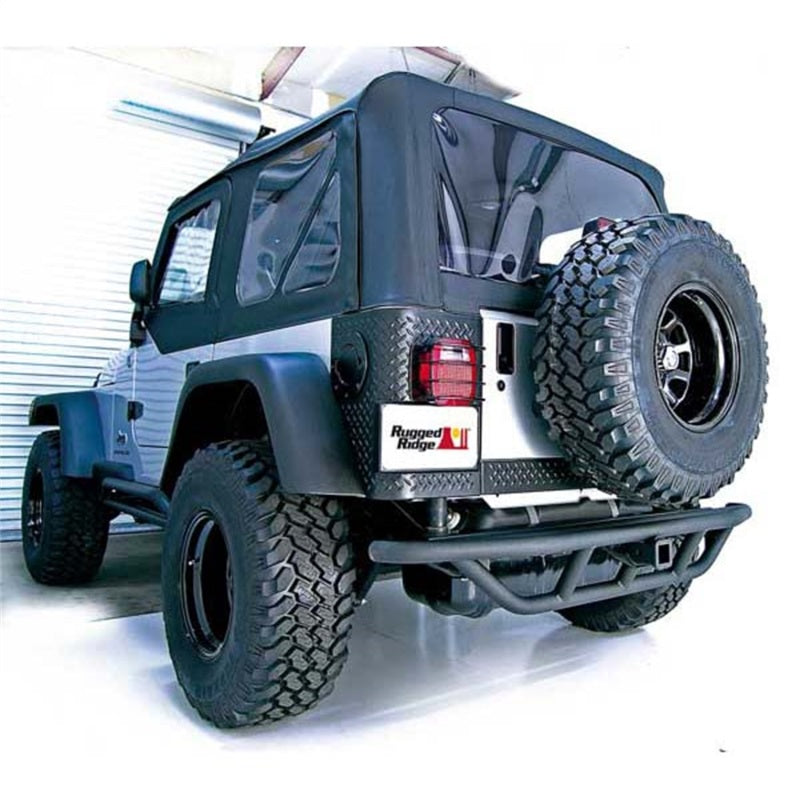 Rugged Ridge RRC Rear Bumper Black 87-06 Jeep Wrangler