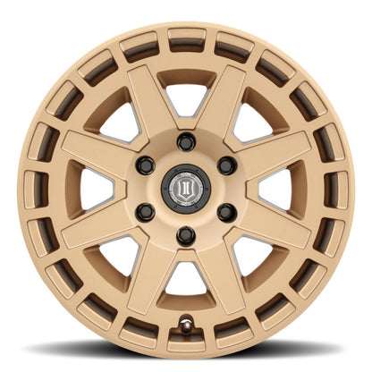 ICON Compass 17x8.5 6x135 6mm Offset 5in BS Satin Brass Wheel