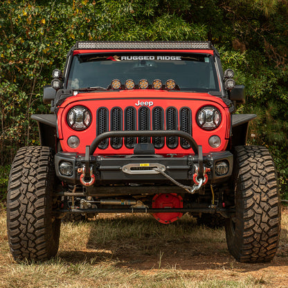 Rugged Ridge Arcus Front Bumper Set W/ Overrider JK