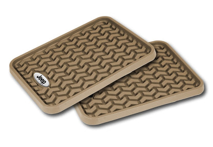 Rugged Ridge Floor Liner Rear Tan Universal Jeep Logo