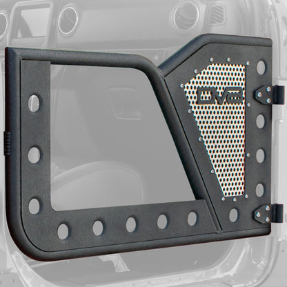 DV8 Offroad Jeep 18+ Wrangler JL / 20+ Gladiator JT Front Rock Doors w/ Perforated Aluminum Mesh