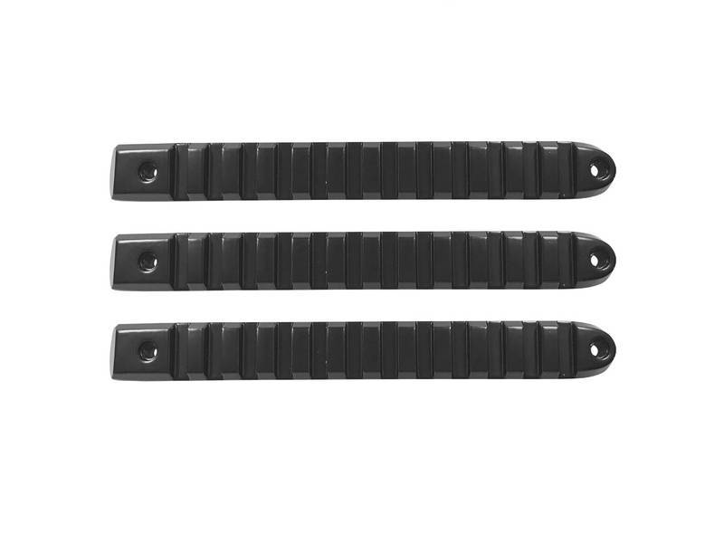 DV8 Offroad 2007-2018 Jeep JK Black Rail Style Door Handle Inserts - Set Of 3