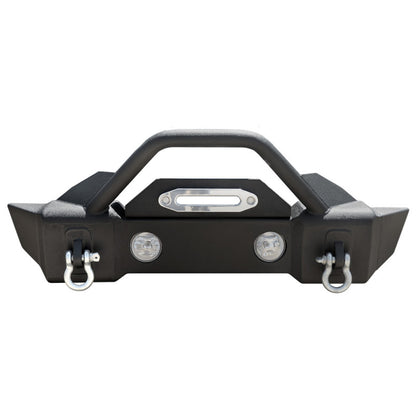 DV8 Offroad 07-18 Jeep Wrangler JK/JL FS-13 Steel Stubby Front Bumper w/ Fog Lights