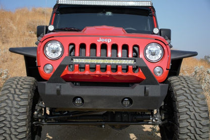 DV8 Offroad 07-18 Jeep Wrangler JK/JL Front Stubby Bumper