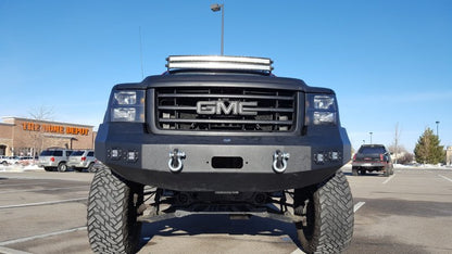 DV8 Offroad 07-13 GMC Sierra 1500 Winch Ready Front Bumper - Black Powdercoat