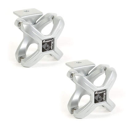 Rugged Ridge 2.25-3in Silver X-Clamp - Pair