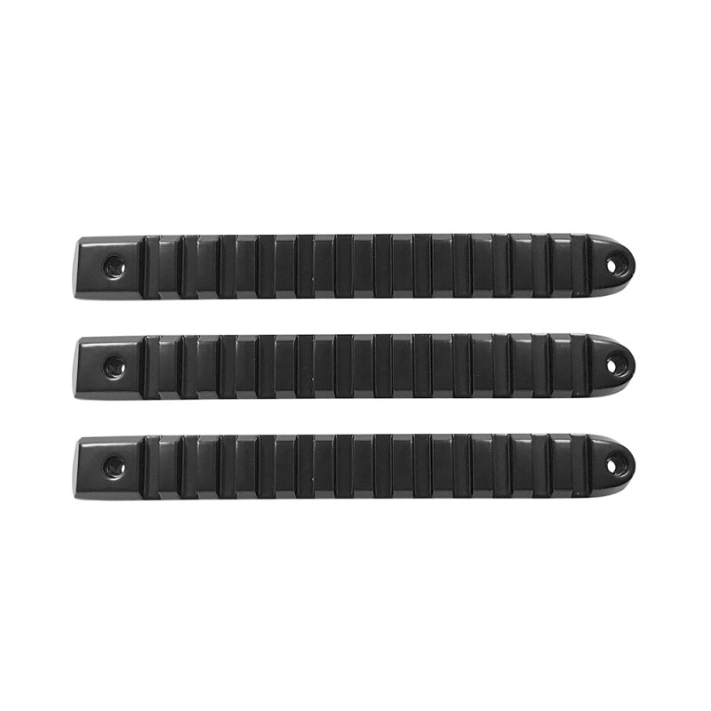 DV8 Offroad 2007-2018 Jeep JK Black Rail Style Door Handle Inserts - Set Of 3