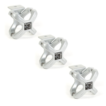 Rugged Ridge 2.25-3in Silver X-Clamp - 3 Pieces