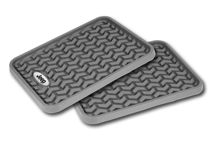 Rugged Ridge Floor Liner Rear Gray Universal Jeep Logo