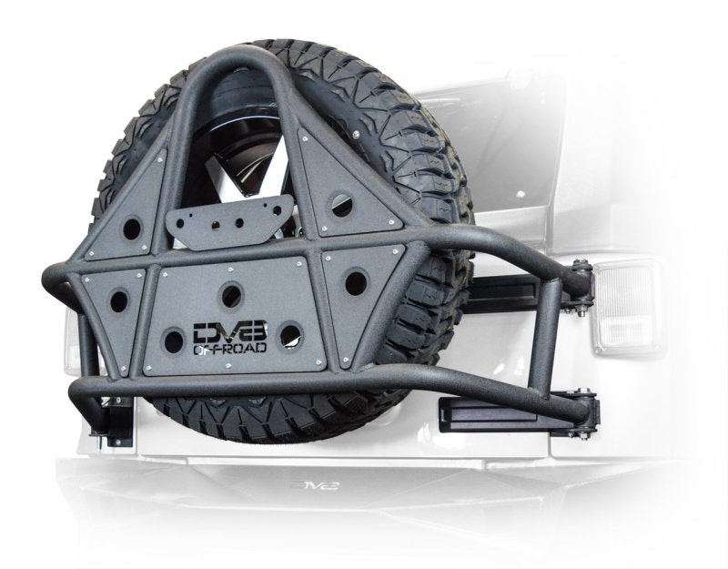 DV8 Offroad 07-18 Jeep Wrangler Body Mounted Tire Carrier