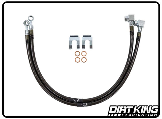 Dirt King Brake Lines | 10mm Banjo x 3/8"-24 90 Deg FIF | DK-231335K-GY