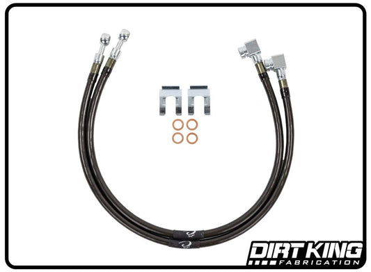 Dirt King Brake Lines | 10mm Banjo x 3/8"-24 90 Deg FIF | DK-231328K-GY