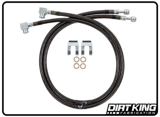 Dirt King Brake Lines | 10mm Banjo x 3/8"-24 90 Deg FIF | DK-231325K-GY