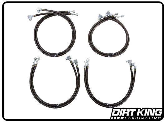 Dirt King Brake Lines | 10mm Banjo x 3/8"-24 90 Deg FIF | DK-231323K-GY