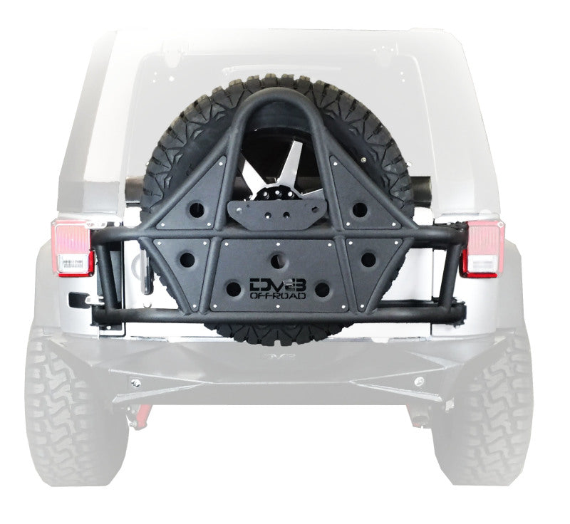 DV8 Offroad 07-18 Jeep Wrangler Body Mounted Tire Carrier