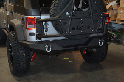 DV8 Offroad 07-18 Jeep Wrangler JK Rear Bumper Full Length