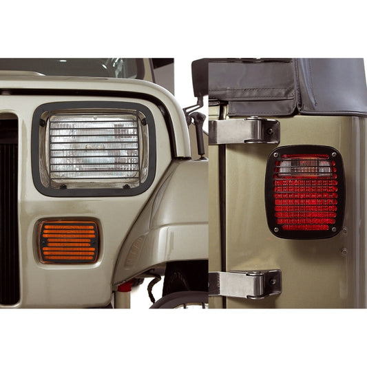 Rugged Ridge 87-95 Jeep Wrangler YJ Black Stone Guard Set