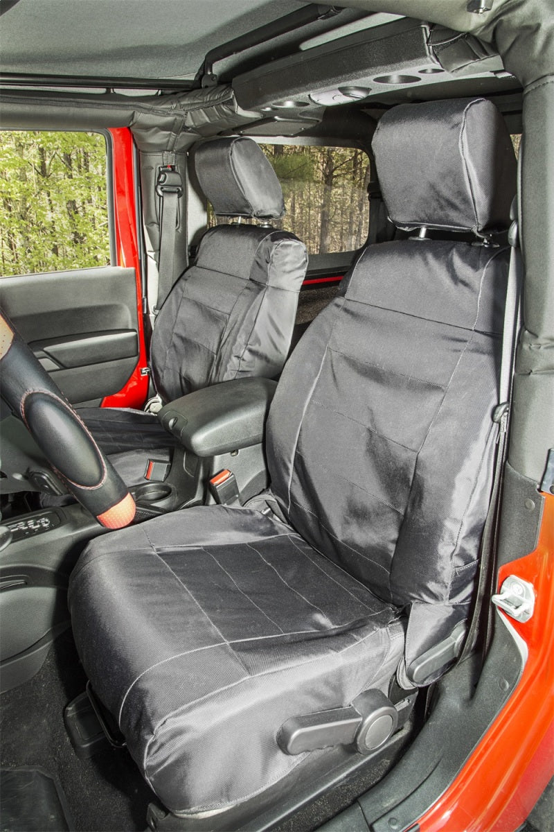 Rugged Ridge Ballistic Seat Cover Set Front Black 11-18 JK