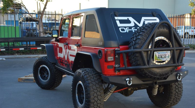 DV8 Offroad 07-18 Jeep Wrangler JK Steel Full Length Rear Bumper