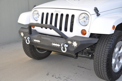 DV8 Offroad 07-18 Jeep Wrangler JK/JL FS-7 Mid Length Steel Front Bumper w/ LED Lights