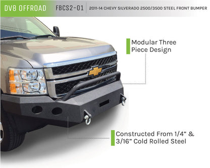 DV8 Offroad 11-14 Chevrolet Silverado 2500 Front Bumper